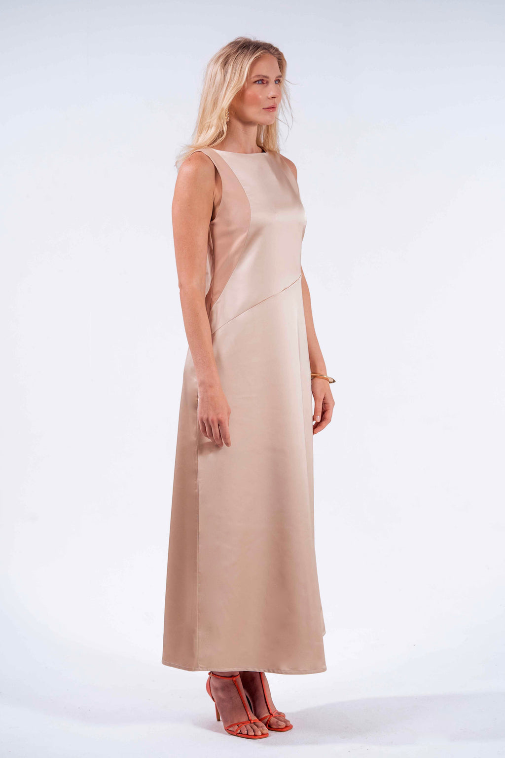 [low in stock] classic dress | champagne poppin